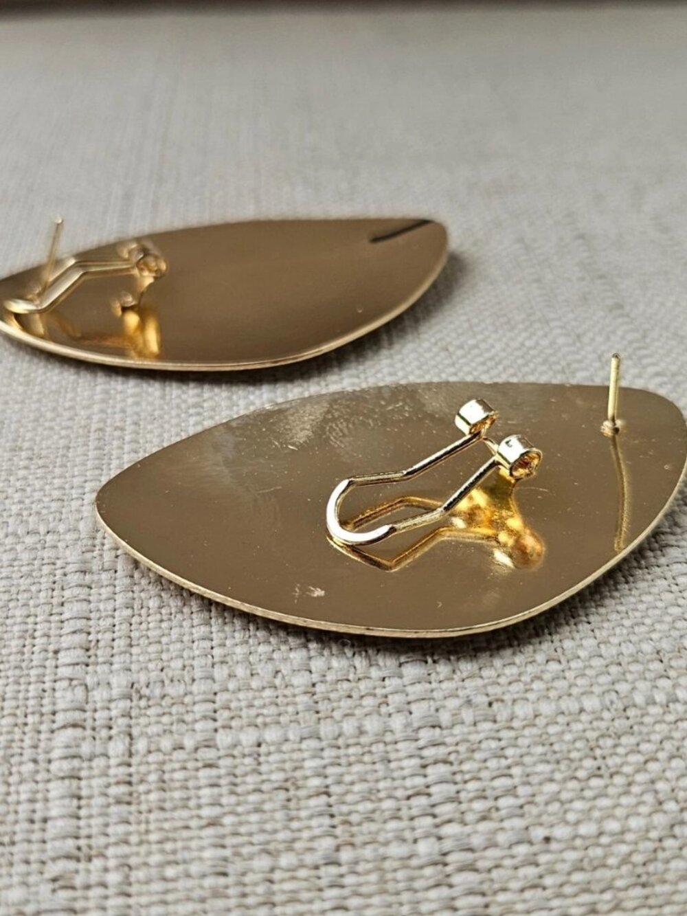 Natasha Women Earrings Gold Tone Fashion Jewelry Clip On Drop Down Earrings NWT - Picture 6 of 14